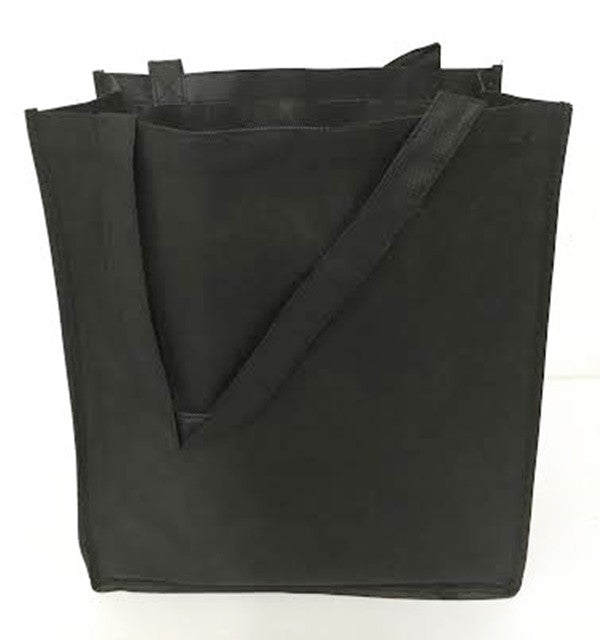 Non Woven Grocery Tote Bag Gusset Black