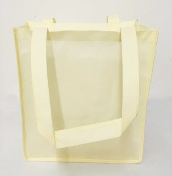 Non Woven Grocery Tote Bag Gusset Natural