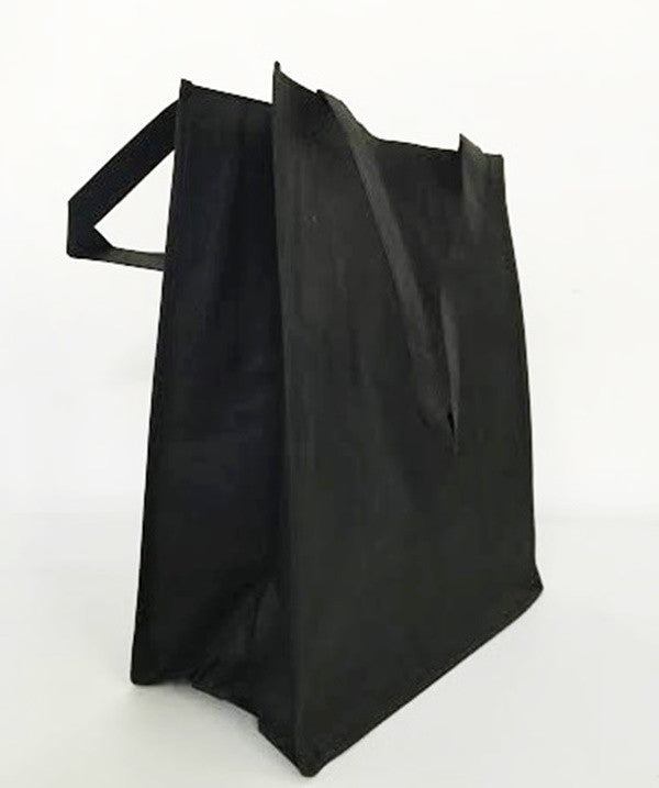  Large Size Non Woven Grocery Tote Bag Gusset Black