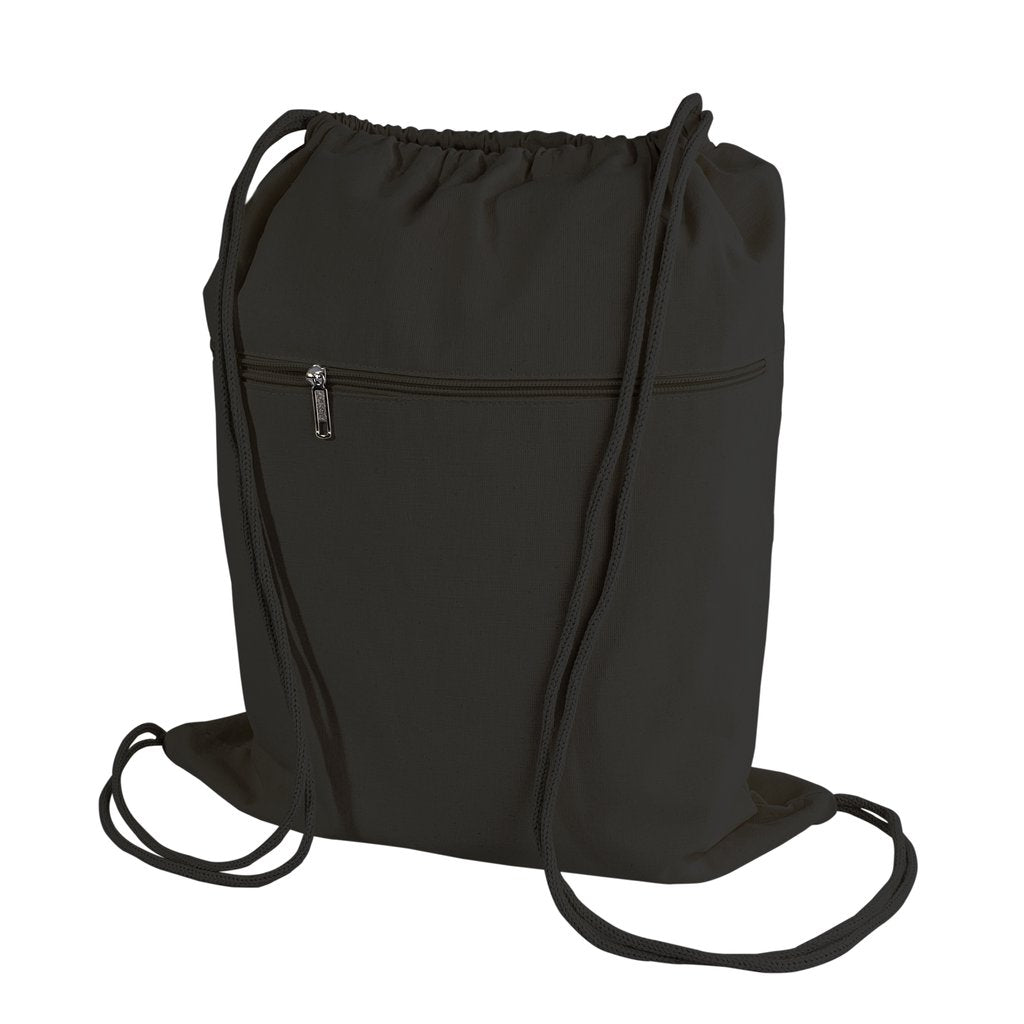 Zippered Cotton Drawstring Bag - BPK19