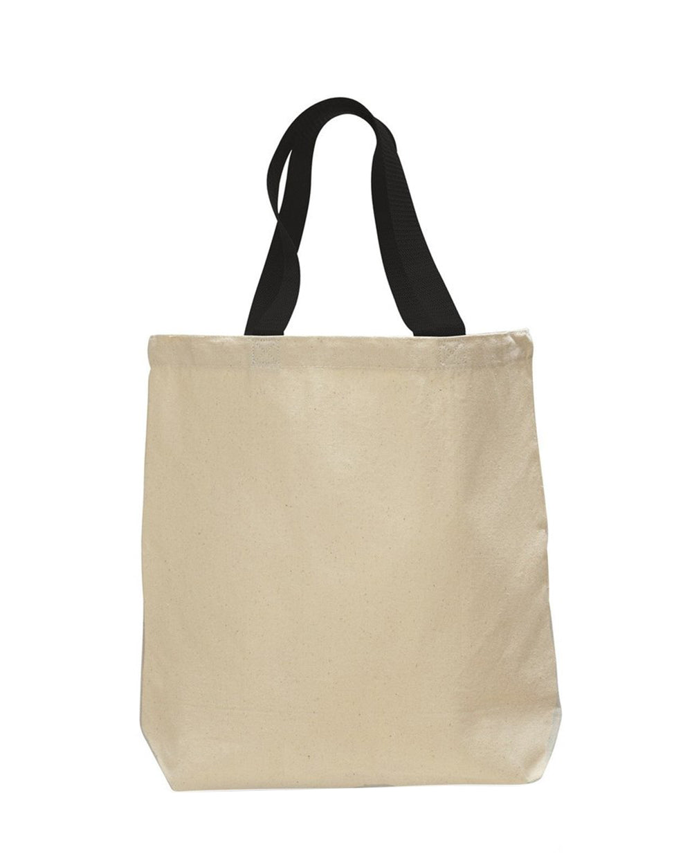 Heavy Canvas Tote Bag W/ Bottom Gusset Color Handles TG244